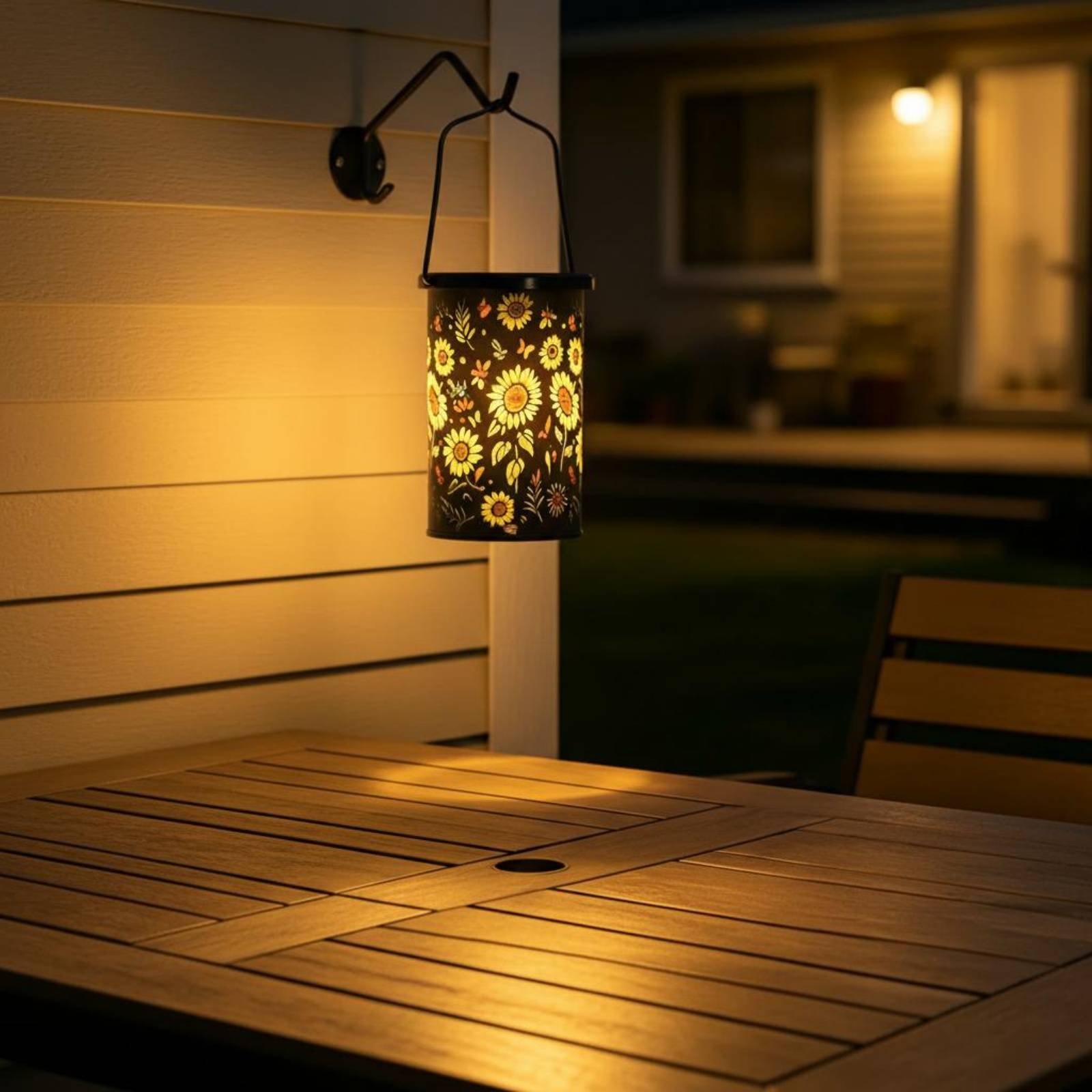 Lighting Decoration Outdoor - Floral Lantern Vintage Design Hanging Solar