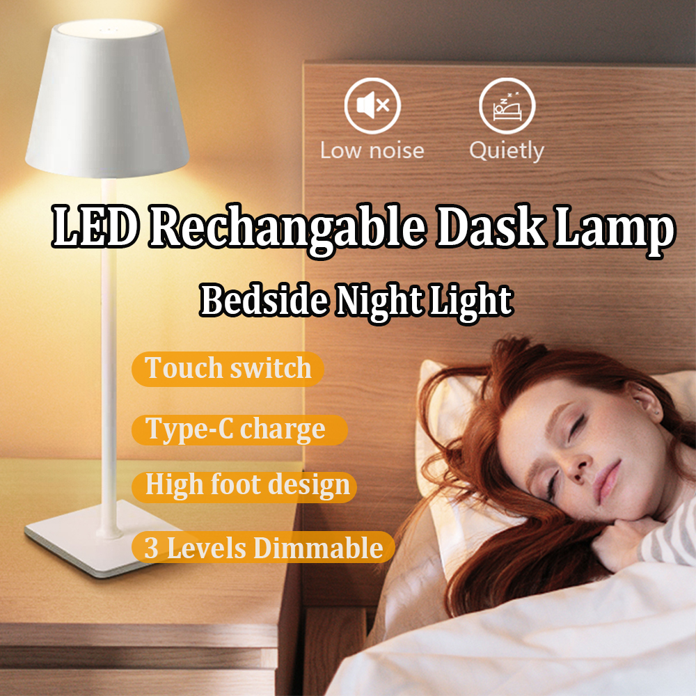 Lighting Table Decor - LED Rechargeable Desk Light Wireless Table