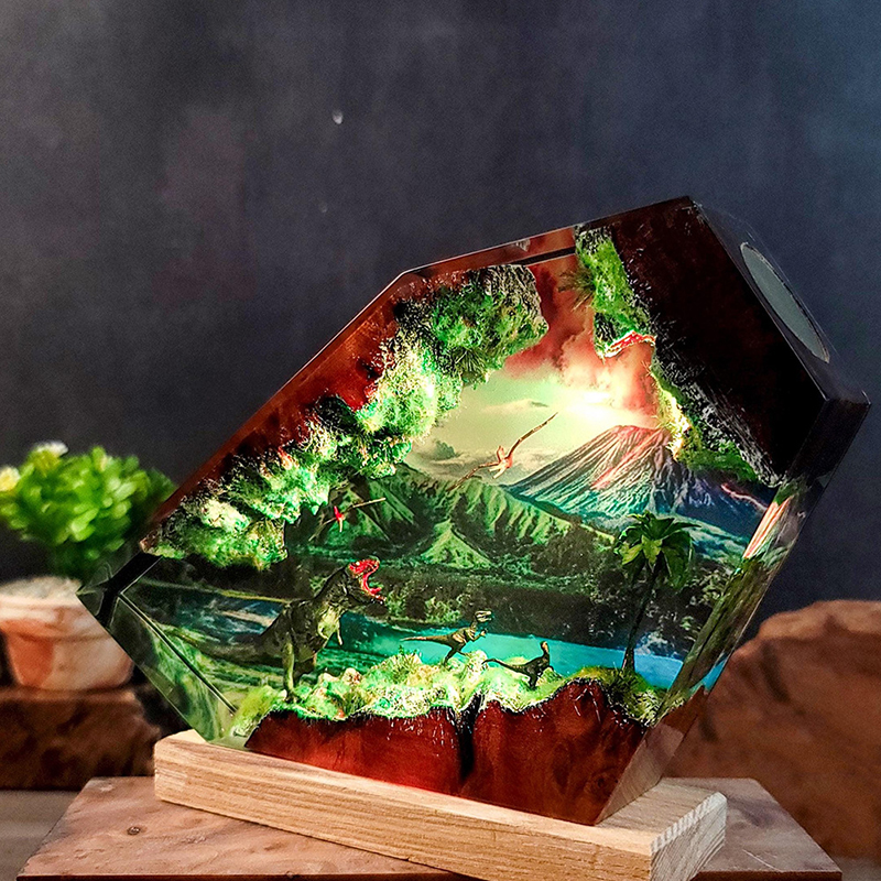 Table Resin Lamp Dinosaur Figu – обзор и цена Lighting Table Decor
