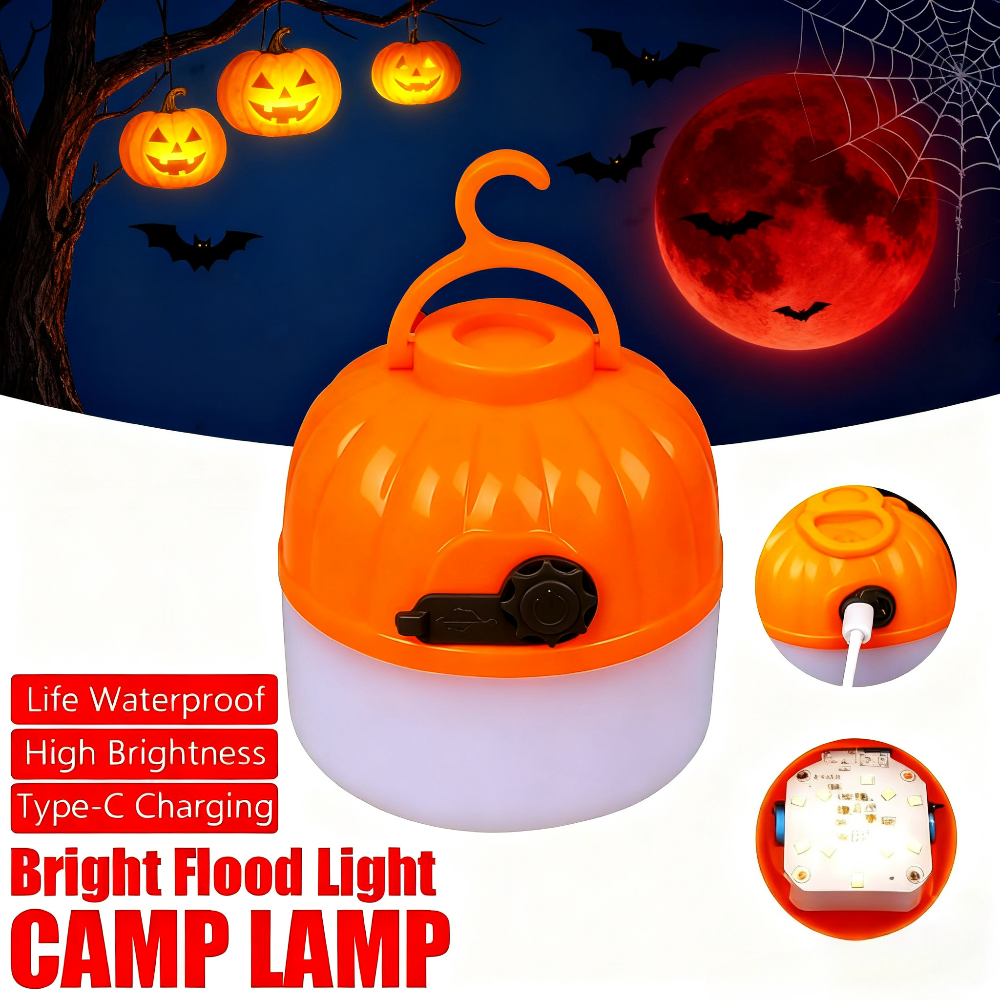 Mini Portable Halloween Pumpki – обзор и цена Lighting Decoration Outdoor