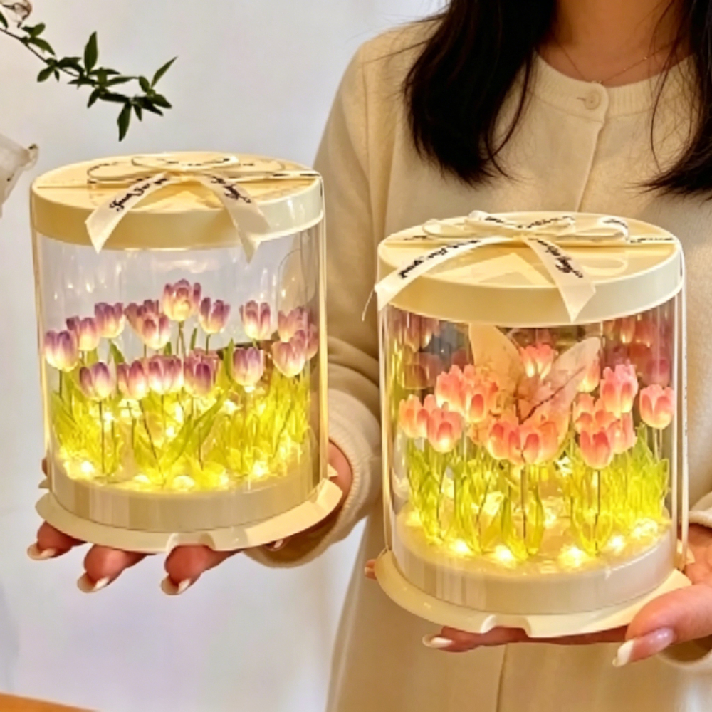 Tulip Lamp DIY Handmade Materi – обзор и цена Lighting Table Decor