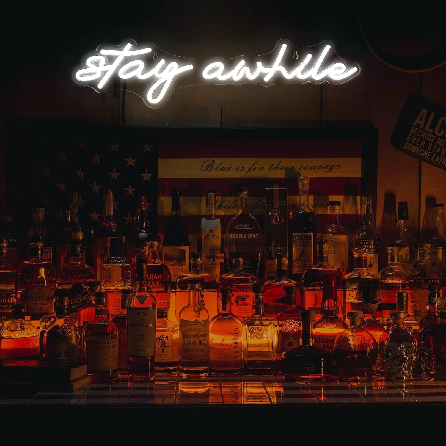 Stay Awhile Neon Signs USB Dim – обзор и цена Home Lighting And Decor
