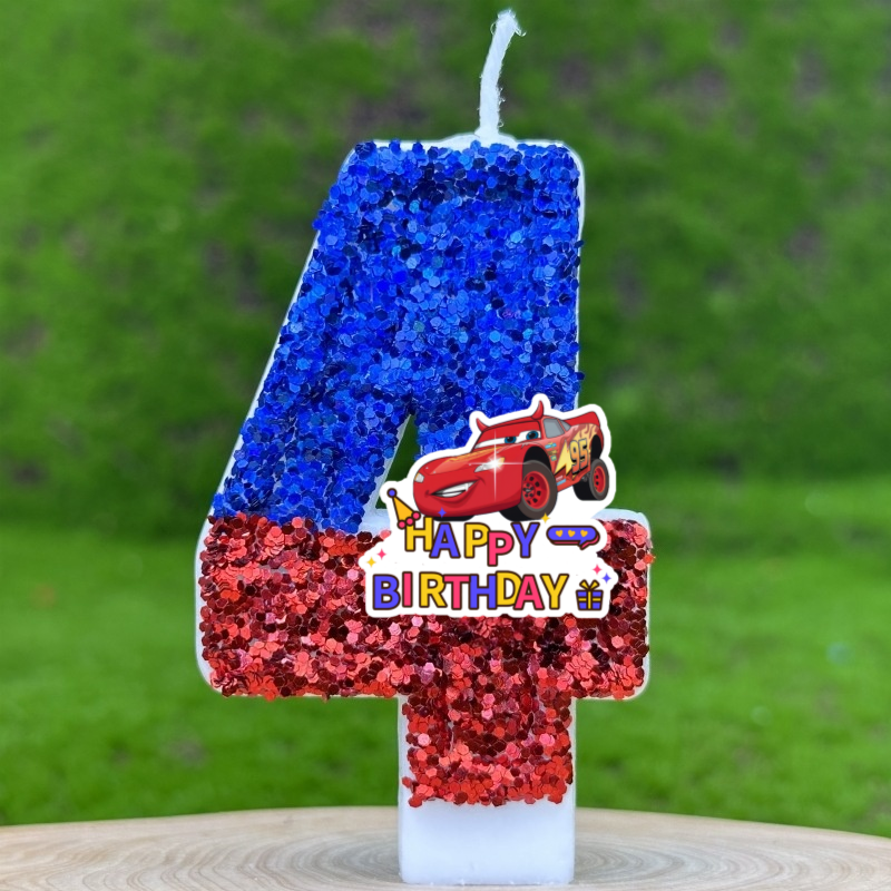 Cartoon Digital Red Candles Ca – обзор и цена Lighting Mcqueen Birthday Decor