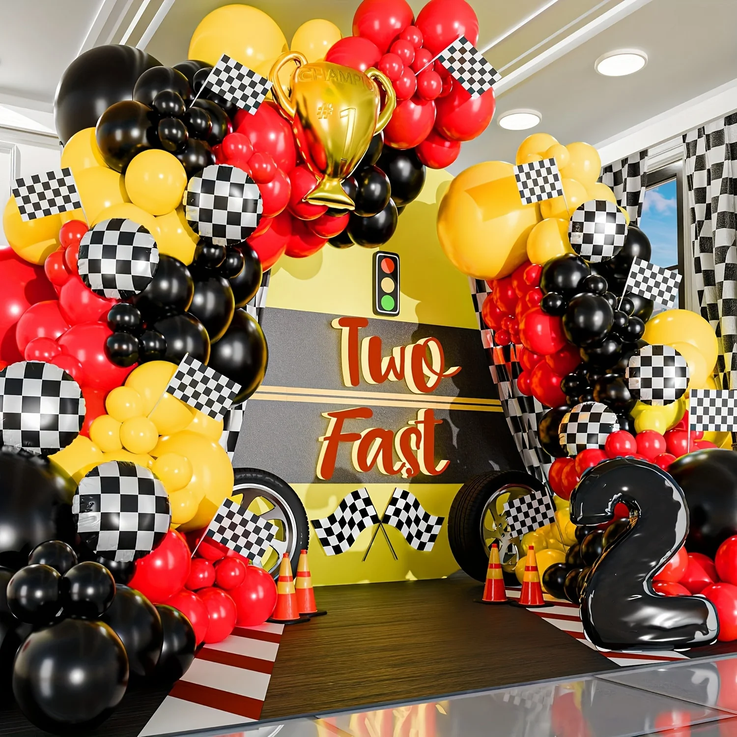 117pcs All-in-one Car Balloon  – обзор и цена Lighting Mcqueen Birthday Decor
