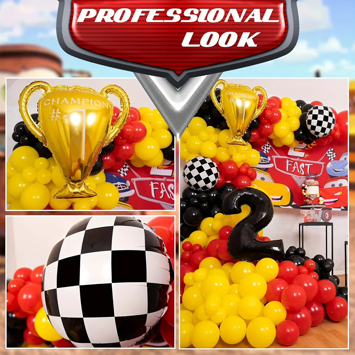 117pcs All-in-one Car Balloon  – обзор и цена Lighting Mcqueen Birthday Decor