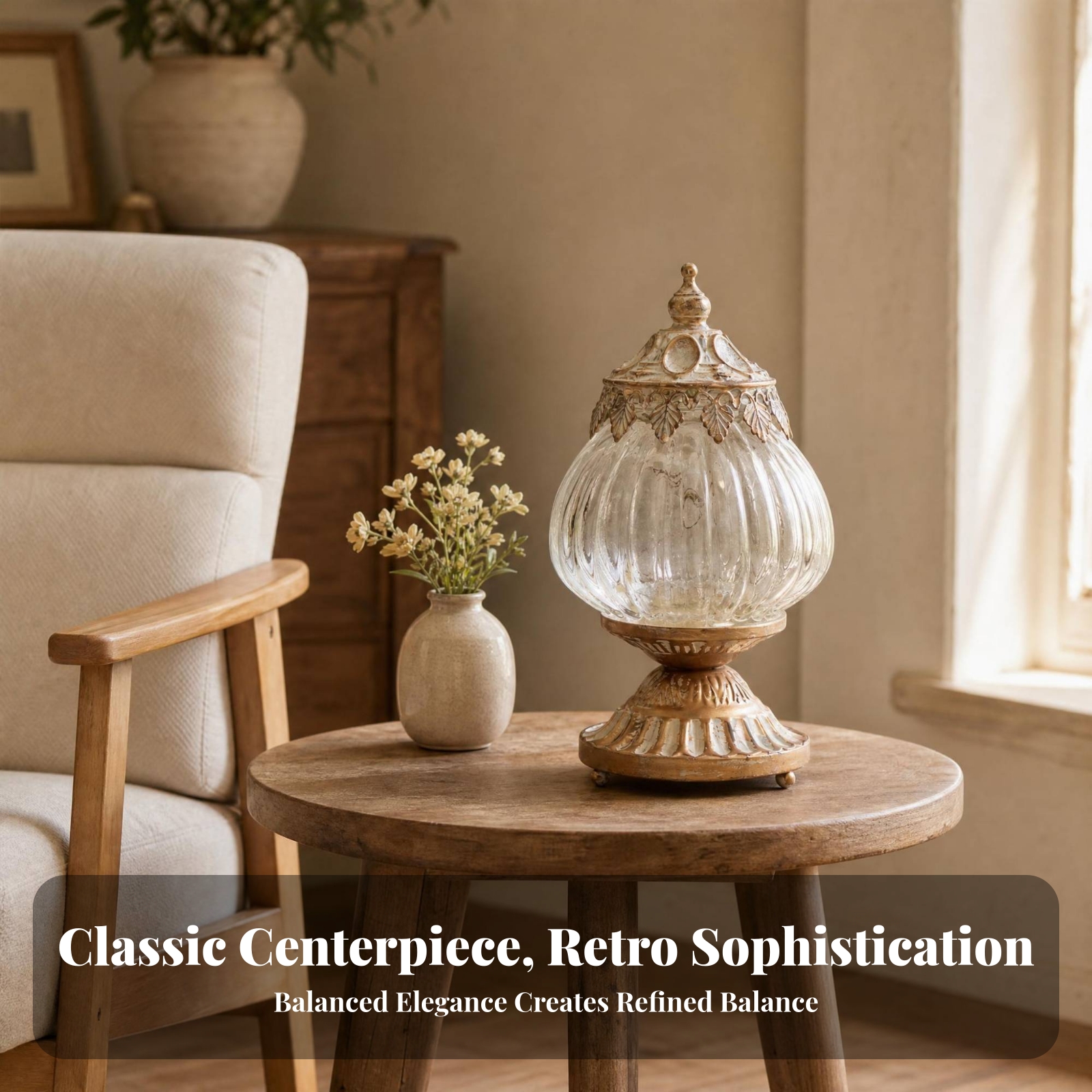 Vintage Ribbed Glass Lantern O – обзор и цена Lighting Table Decor