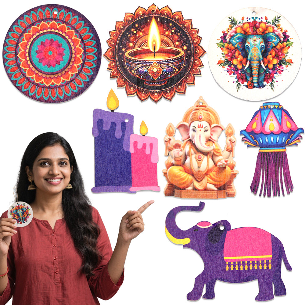Diwali Themed Decor - Wooden C – обзор и цена Lighting Decoration For Diwali