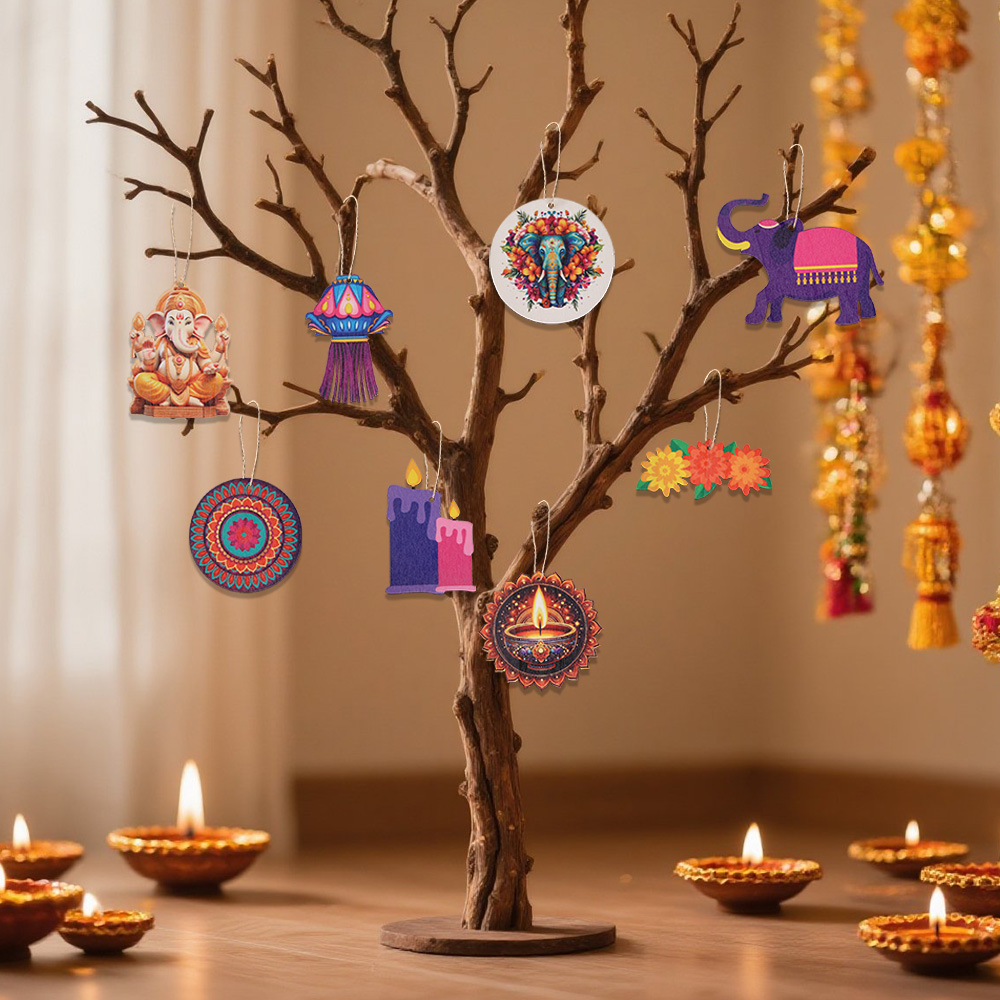 Diwali Themed Decor - Wooden C – обзор и цена Lighting Decoration For Diwali
