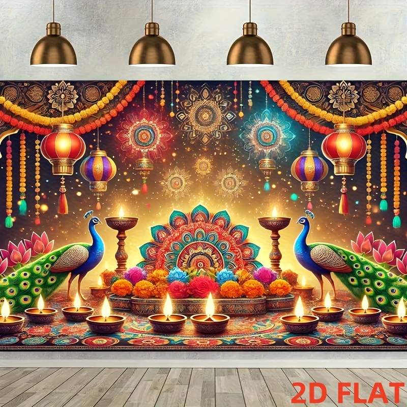 Diwali Peacock Lantern Tapestr – обзор и цена Lighting Decoration For Diwali