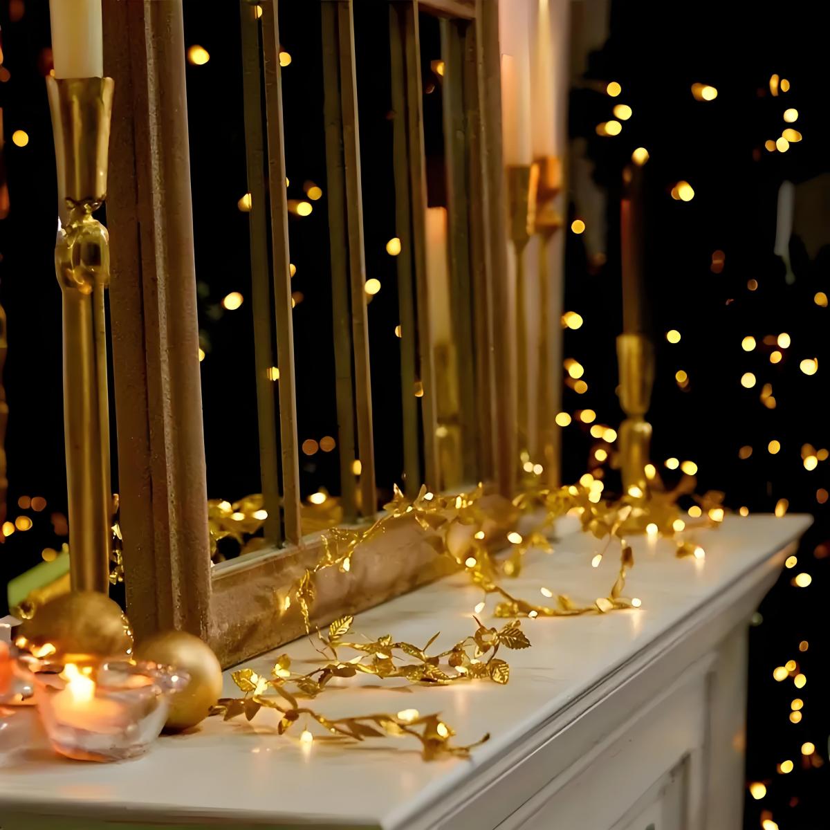 Led Romantic Golden Leaf Fairy – обзор и цена Lighting Decoration For Diwali