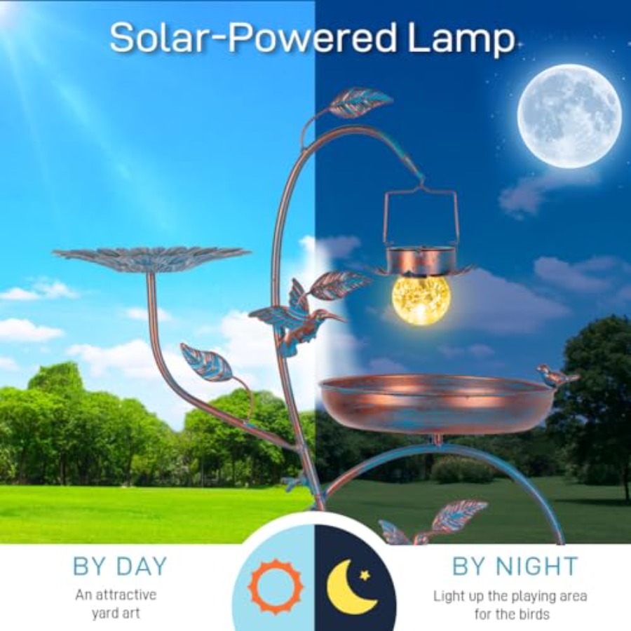 Outdoor metal bird bath with p – обзор и цена Lighting Decoration Outdoor