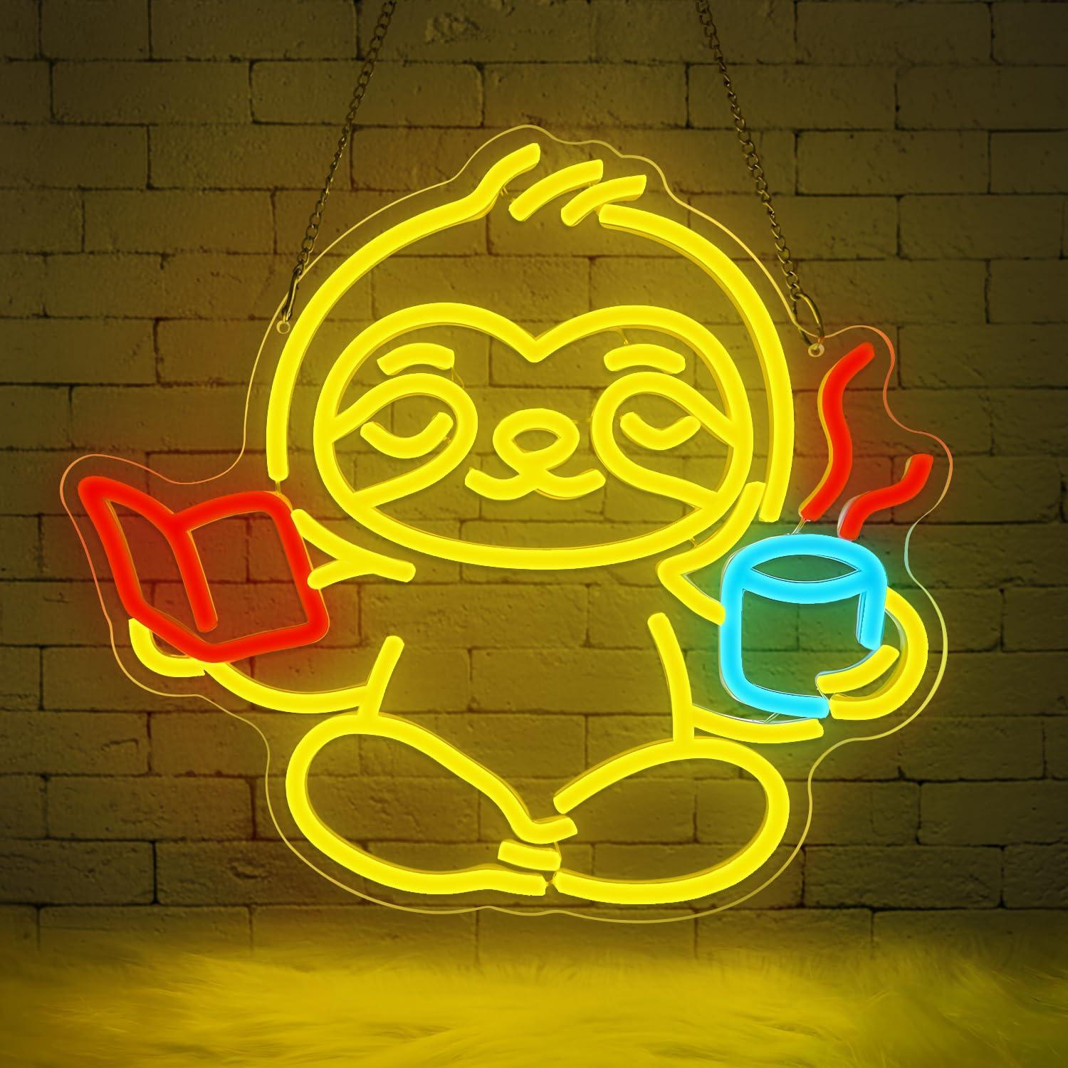 Sloth Neon Sign USB Dimmable L – обзор и цена Home Lighting And Decor