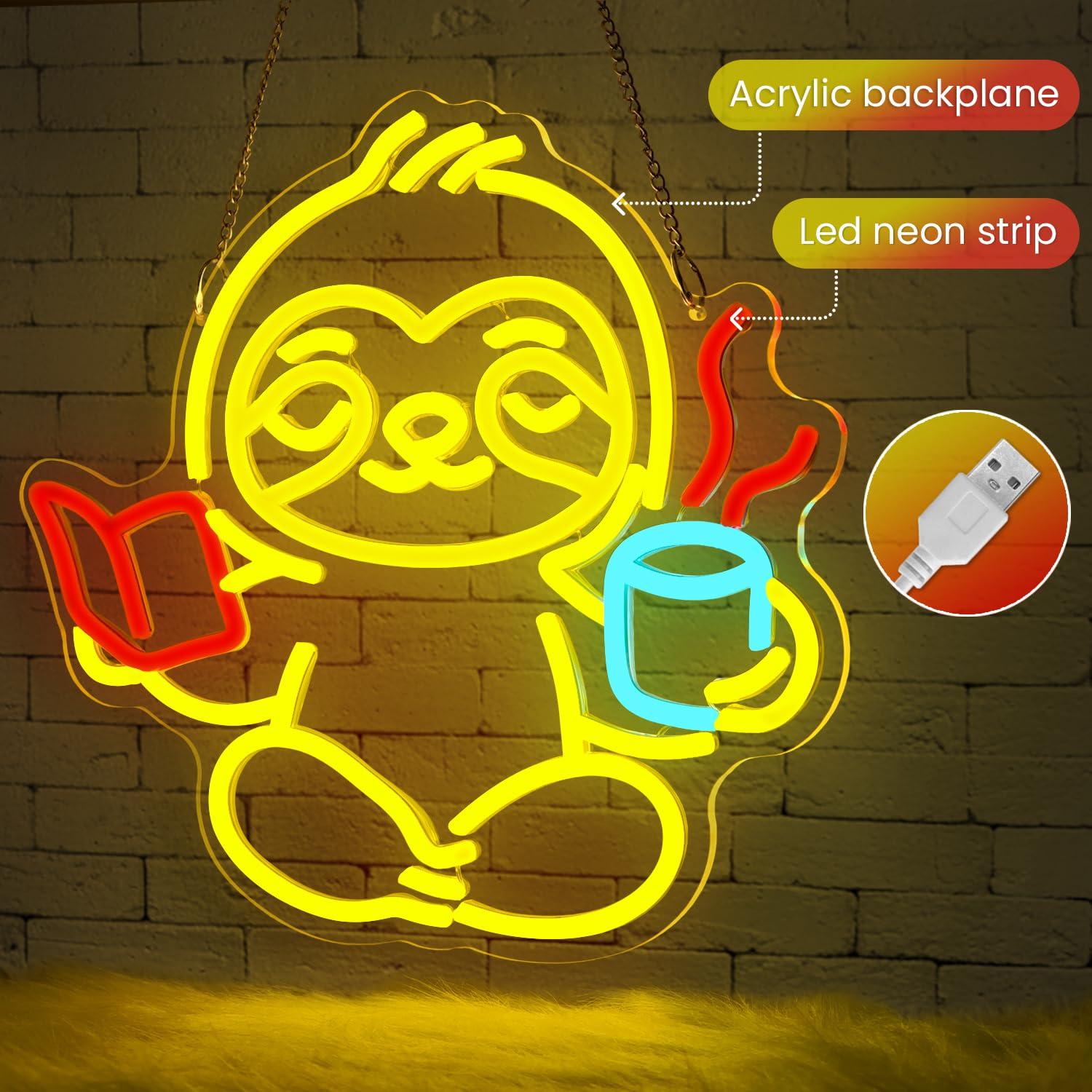 Sloth Neon Sign USB Dimmable L – обзор и цена Home Lighting And Decor