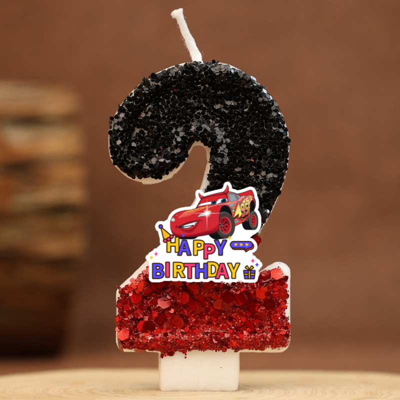 Cartoon Digital Red Candles Ca – обзор и цена Lighting Mcqueen Birthday Decor