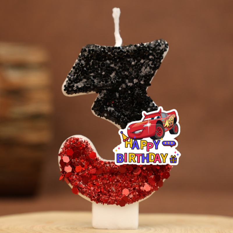 Cartoon Digital Red Candles Ca – обзор и цена Lighting Mcqueen Birthday Decor