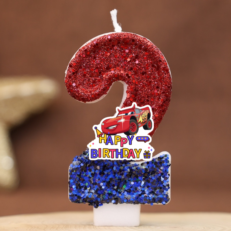 Cartoon Digital Red Candles Ca – обзор и цена Lighting Mcqueen Birthday Decor