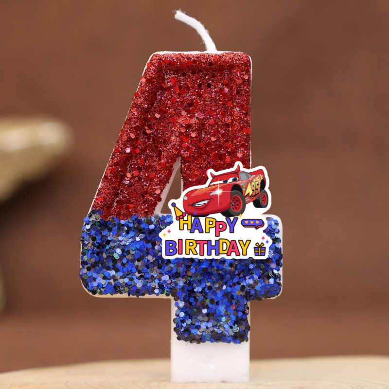 Cartoon Digital Red Candles Ca – обзор и цена Lighting Mcqueen Birthday Decor