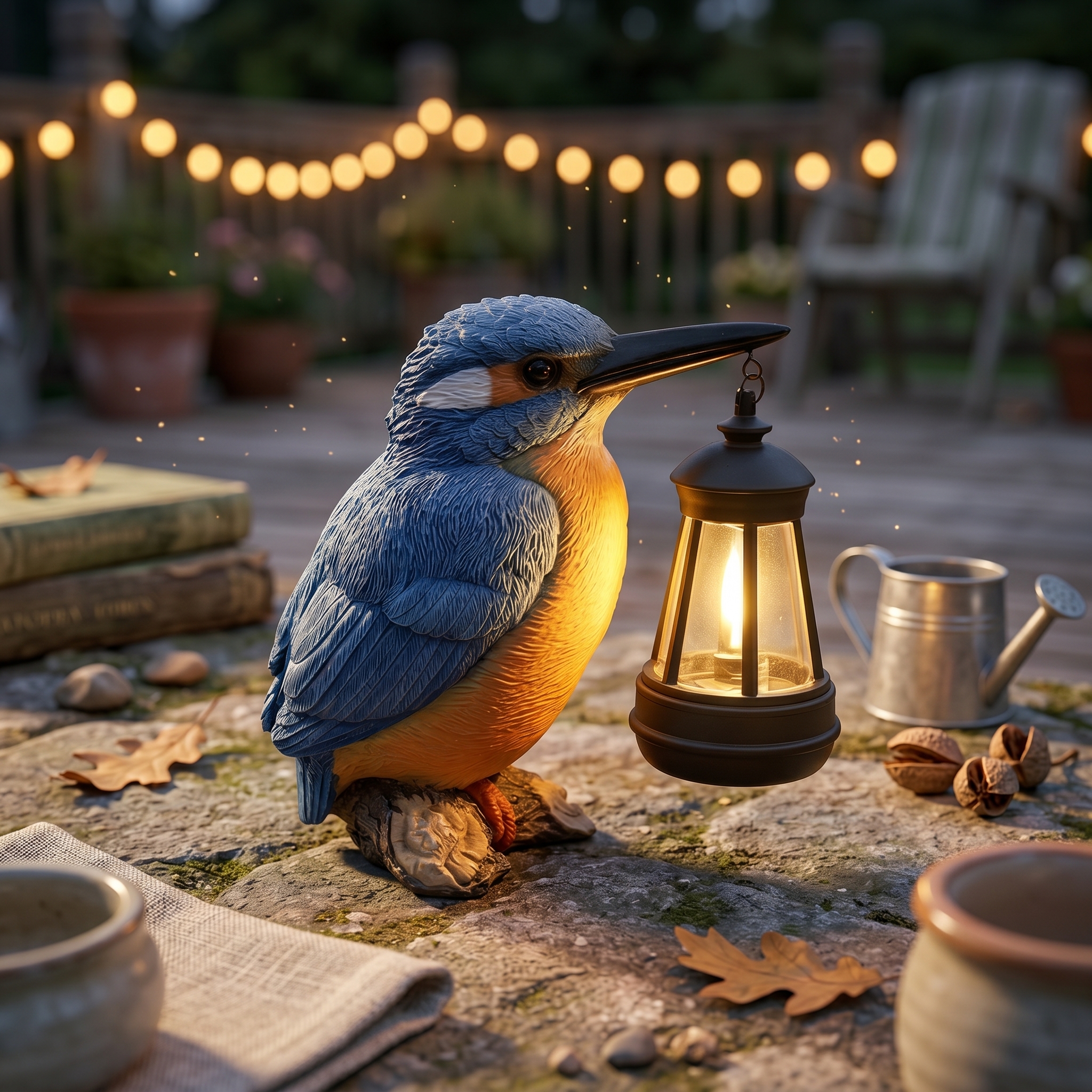 Solar Kingfisher Statue Resin  – обзор и цена Lighting Decoration Outdoor
