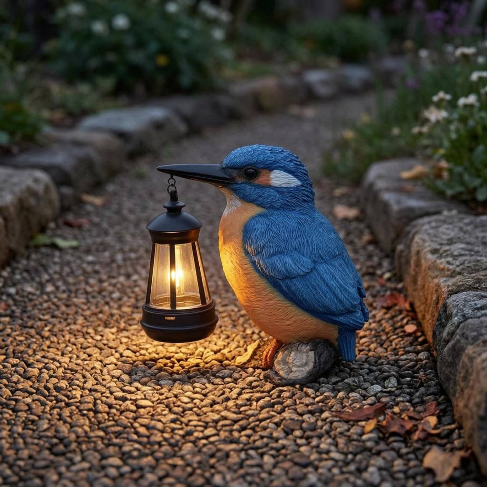 Solar Kingfisher Statue Resin  – обзор и цена Lighting Decoration Outdoor
