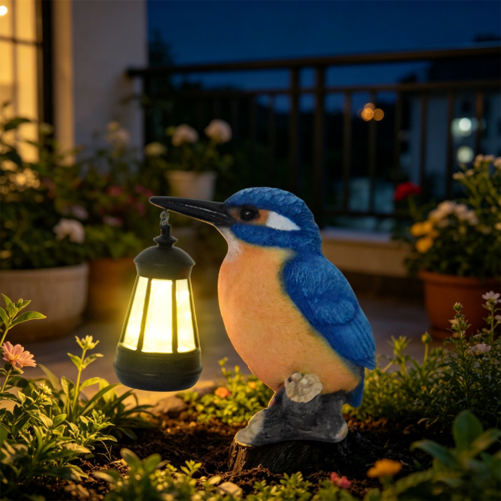 Solar Kingfisher Statue Resin  – обзор и цена Lighting Decoration Outdoor