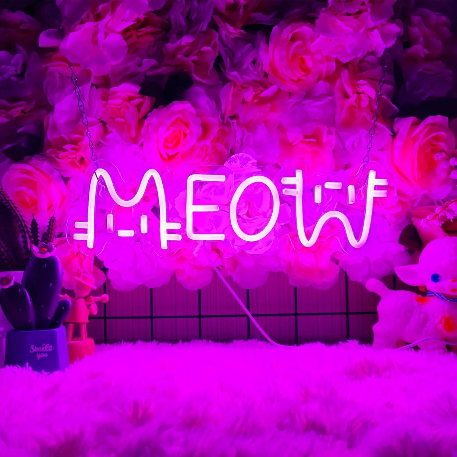 Meow Neon Sign Cat USB Powered – обзор и цена Home Lighting And Decor