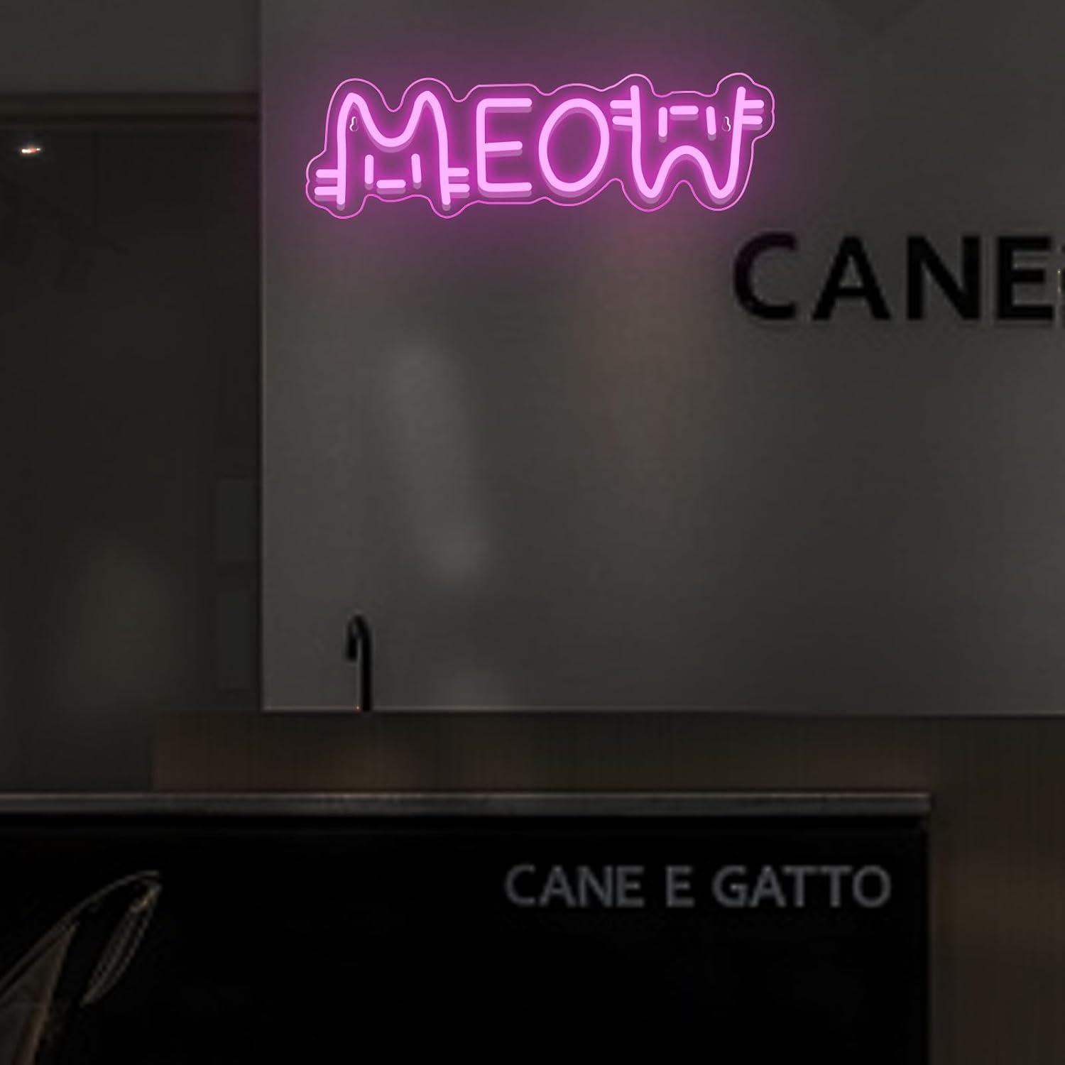 Meow Neon Sign Cat USB Powered – обзор и цена Home Lighting And Decor
