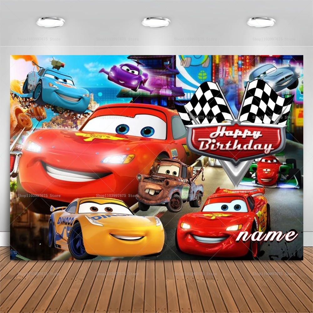 Lightning McQueen Backdrops Ch – обзор и цена Lighting Mcqueen Birthday Decor
