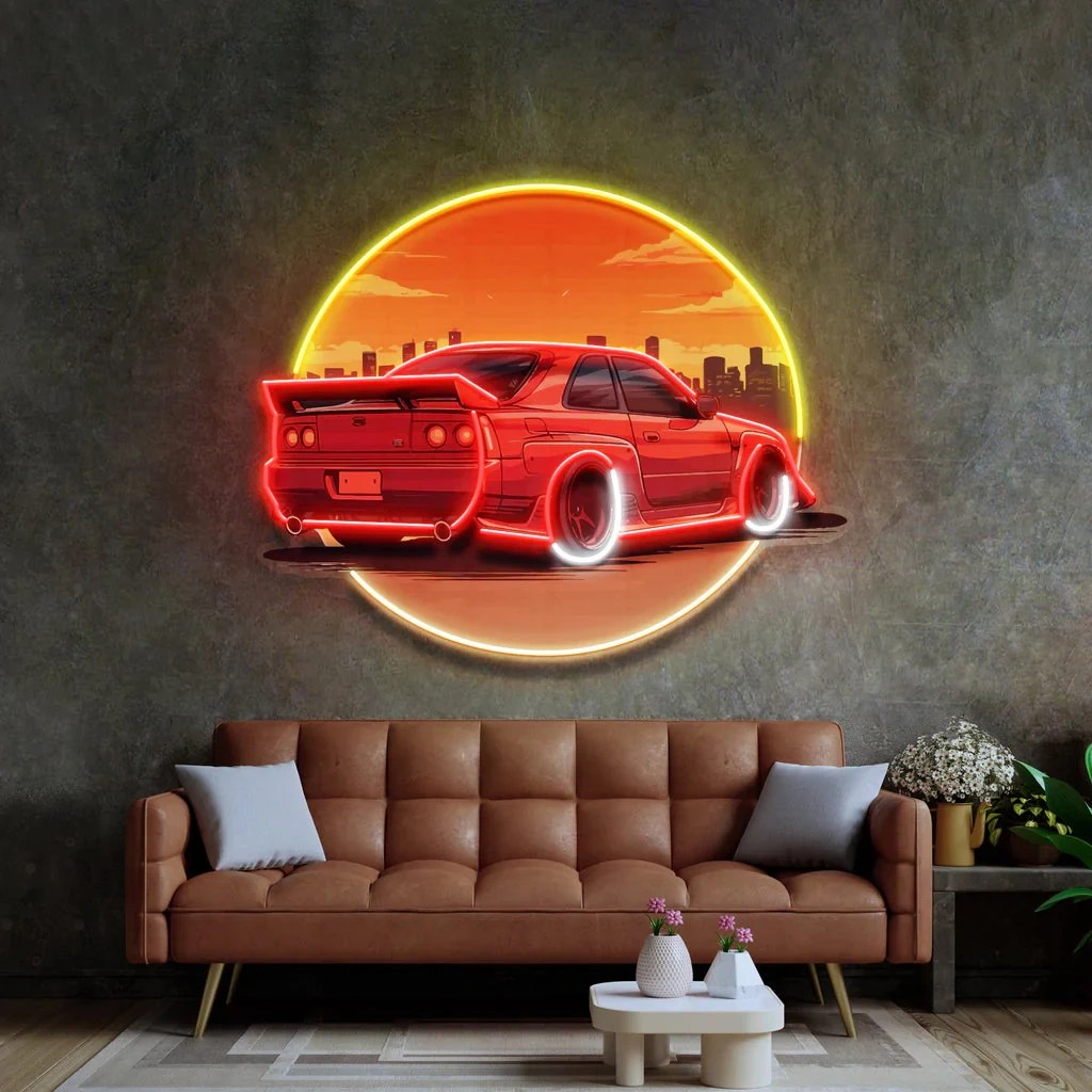 Stylish Sunset Car Neon Wall S – обзор и цена Bathroom Lighting Decor Ideas