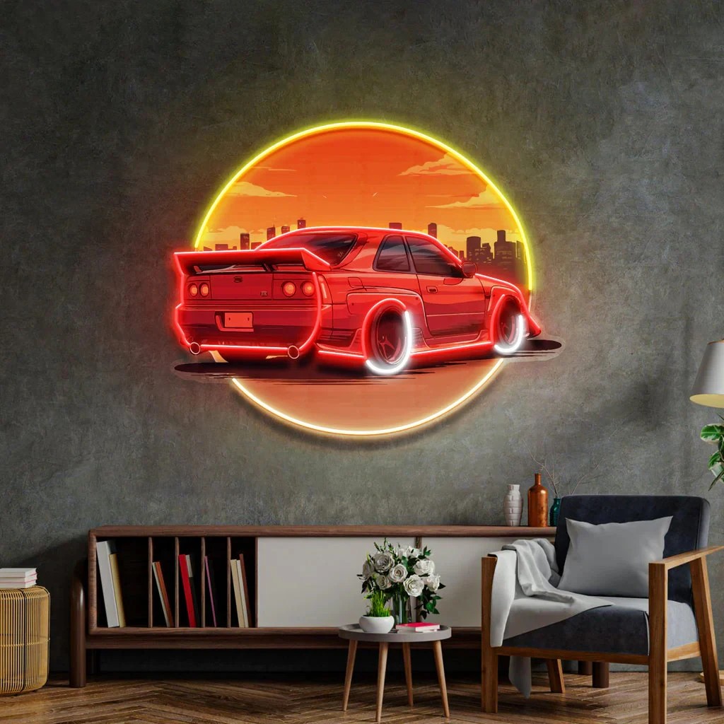 Stylish Sunset Car Neon Wall S – обзор и цена Bathroom Lighting Decor Ideas