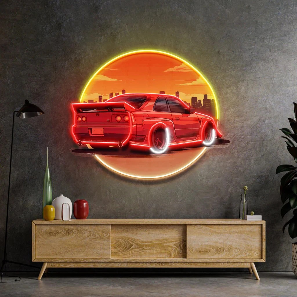 Stylish Sunset Car Neon Wall S – обзор и цена Bathroom Lighting Decor Ideas
