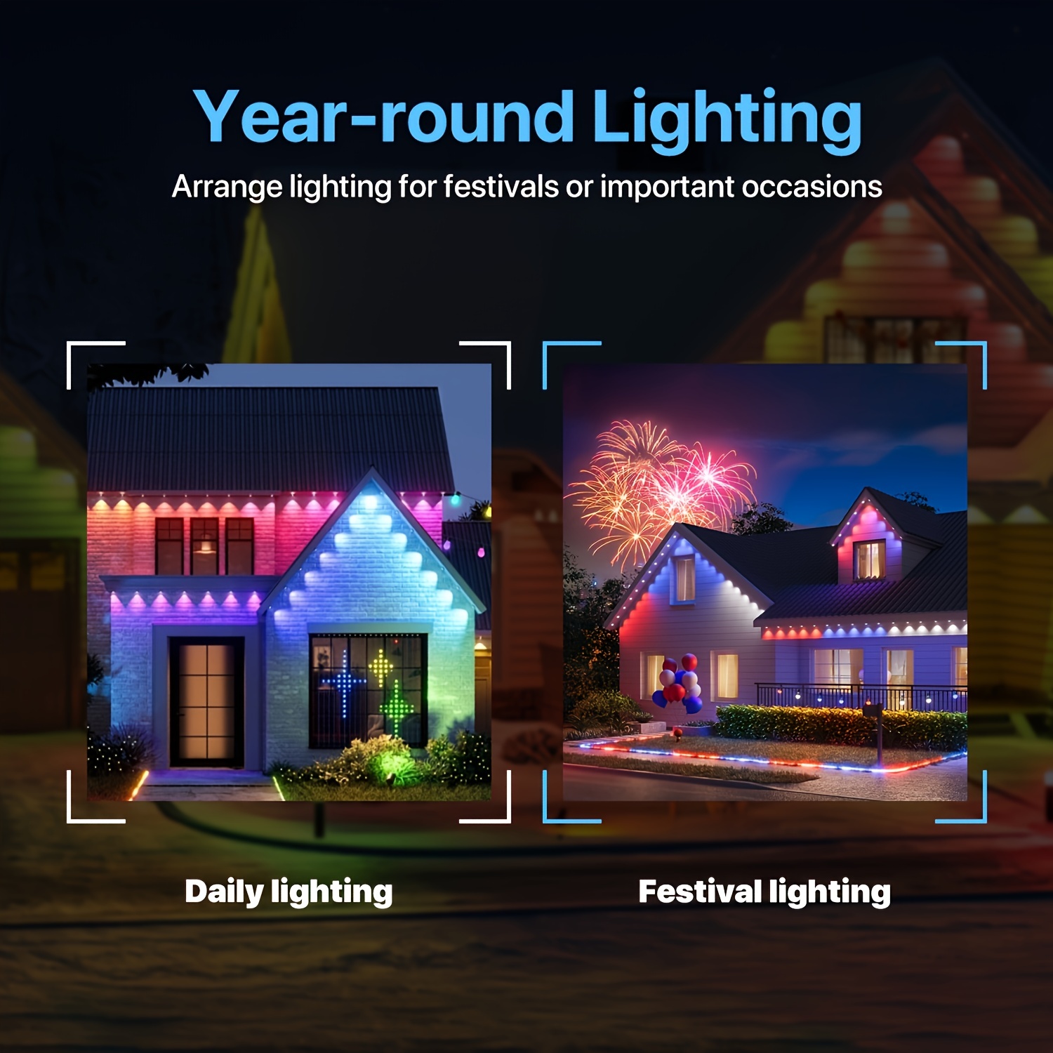 RGB+IC Smart Outdoor Eaves Lig – обзор и цена Lighting Decoration Outdoor