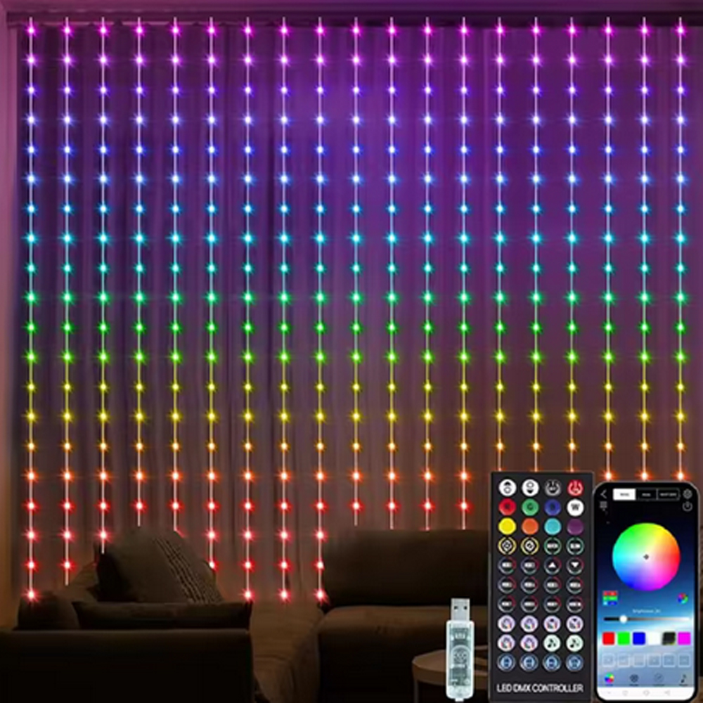 3M RGB Smart LED Curtain Light – обзор и цена Lighting Decoration Outdoor
