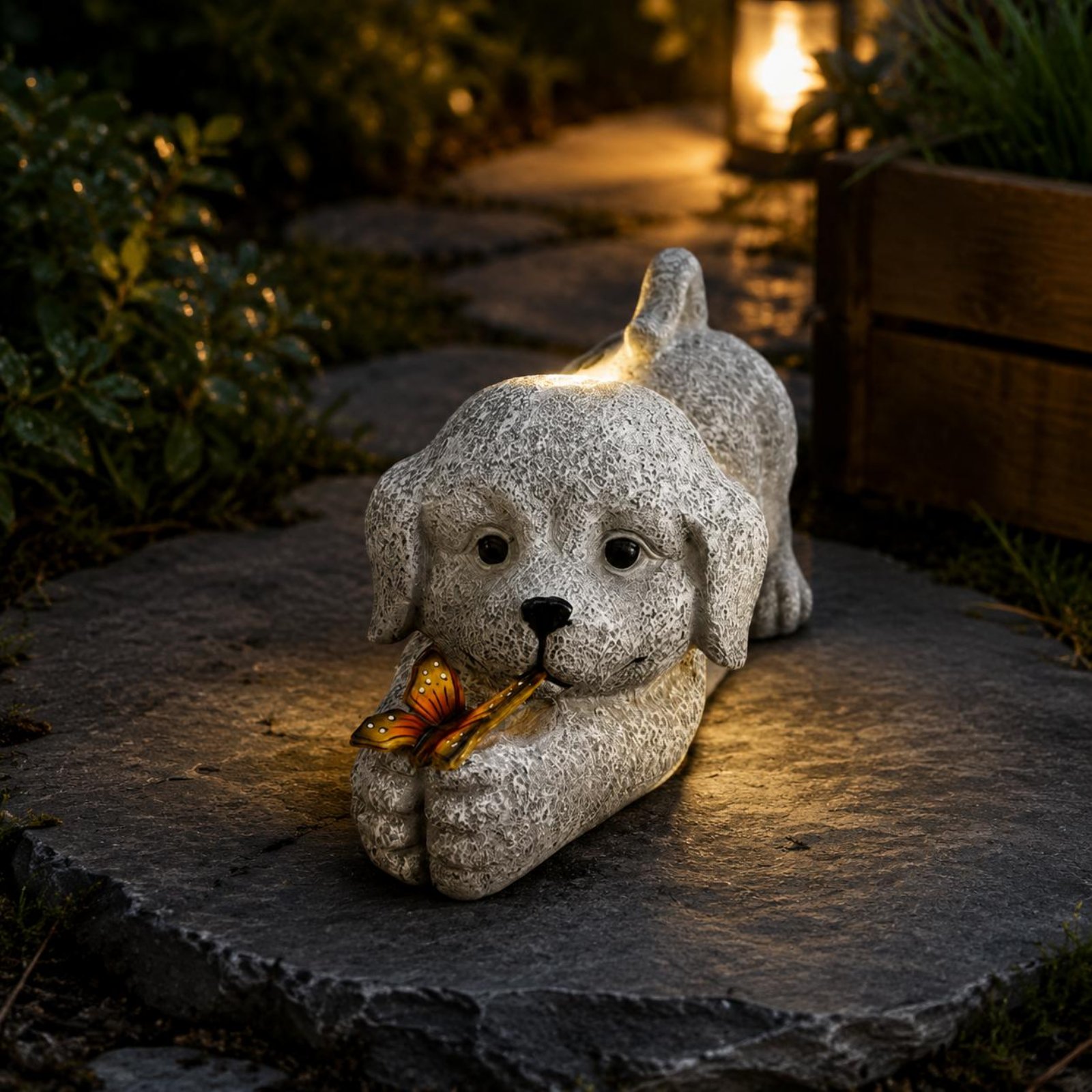 Solar Dog Statue Resin Craft S – обзор и цена Lighting Decoration Outdoor