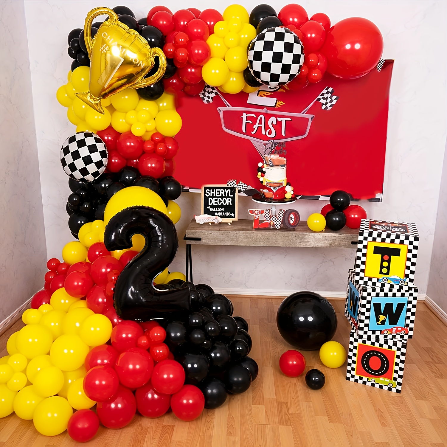 Car Garland and Arch Kit,perfe – обзор и цена Lighting Mcqueen Birthday Decor